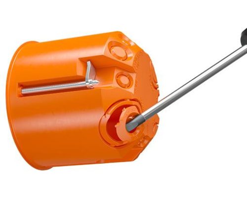 Kaiser 9063-02 1-es kerek perforált gipszkarton szerelvénydoboz csavarral