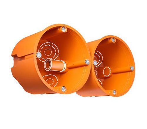 Kaiser 9063-02 1-es kerek perforált gipszkarton szerelvénydoboz csavarral