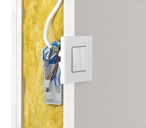 Kaiser 9068-94 1-es kerek hangszigetelő 68 Flex légtömör gipszkarton szerelvénydoboz rugalmas gumi zsákkal (-68 dB csillapítással)