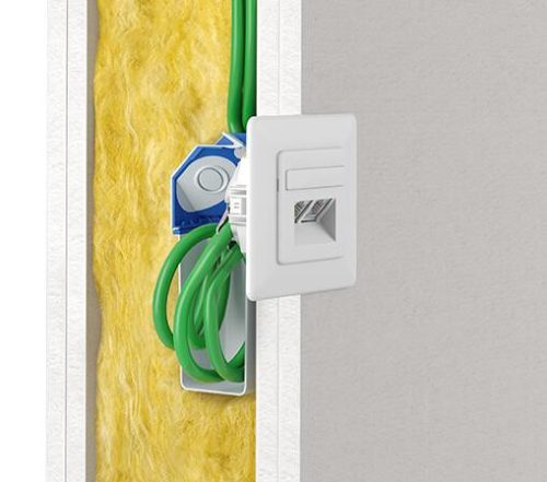 Kaiser 9068-94 1-es kerek hangszigetelő 68 Flex légtömör gipszkarton szerelvénydoboz rugalmas gumi zsákkal (-68 dB csillapítással)