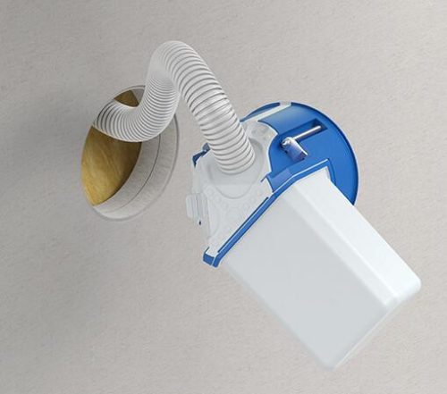 Kaiser 9068-94 1-es kerek hangszigetelő 68 Flex légtömör gipszkarton szerelvénydoboz rugalmas gumi zsákkal (-68 dB csillapítással)