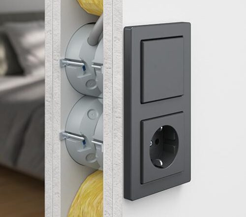 Kaiser 9069-01 hangszigetelő 74-es 1-es kerek légtömör gipszkarton szerelvénydoboz csavarral (-77 dB csillapítással)