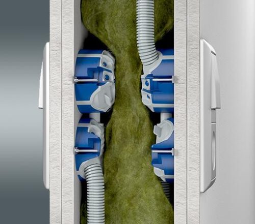 Kaiser 9069-03 hangszigetelő 68-as 1-es kerek légtömör gipszkarton szerelvénydoboz csavarral (-69 dB csillapítással)