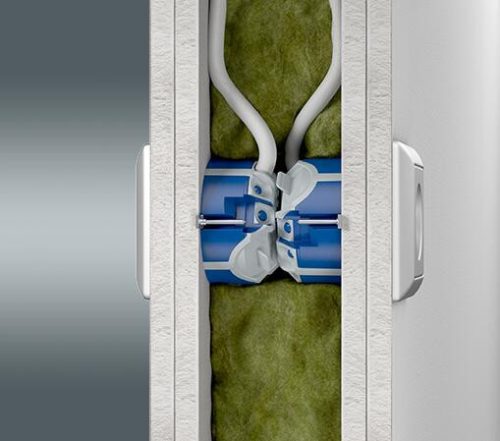 Kaiser 9069-04 hangszigetelő 68-as 1-es mély kerek légtömör gipszkarton szerelvénydoboz csavarral (-69 dB csillapítással)