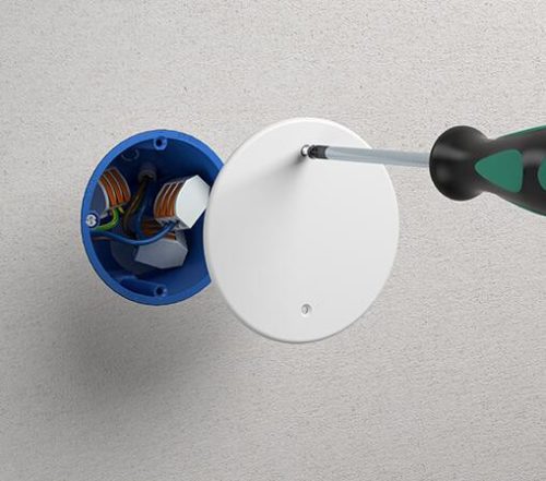 Kaiser 9069-04 hangszigetelő 68-as 1-es mély kerek légtömör gipszkarton szerelvénydoboz csavarral (-69 dB csillapítással)