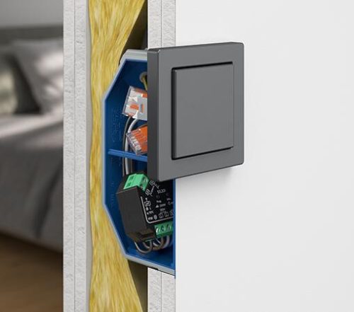 Kaiser 9069-94 hangszigetelő légtömör Elektronik gipszkarton szerelvénydoboz csavarral (-78 dB csillapítással)