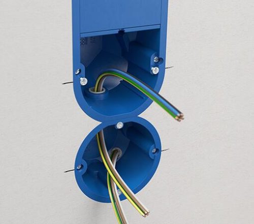 Kaiser 9069-94 hangszigetelő légtömör Elektronik gipszkarton szerelvénydoboz csavarral (-78 dB csillapítással)