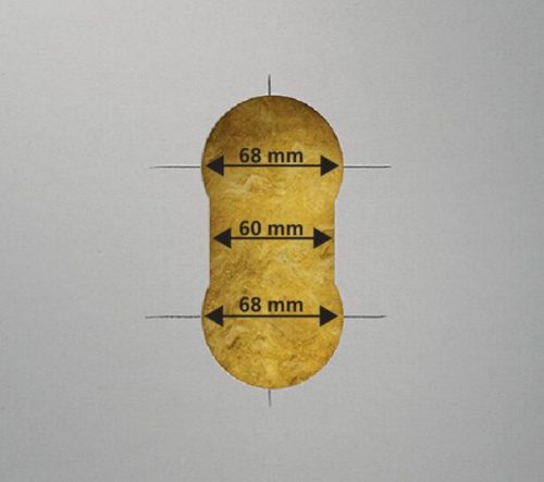 Kaiser 9252-22 2-es ovális ECON légtömör gipszkarton dupla szerelvénydoboz csavarral