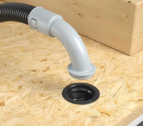 Kaiser 9261-25 Ø 25 mm 90°-os fali és mennyezeti kivezető tömörfa falazatokba