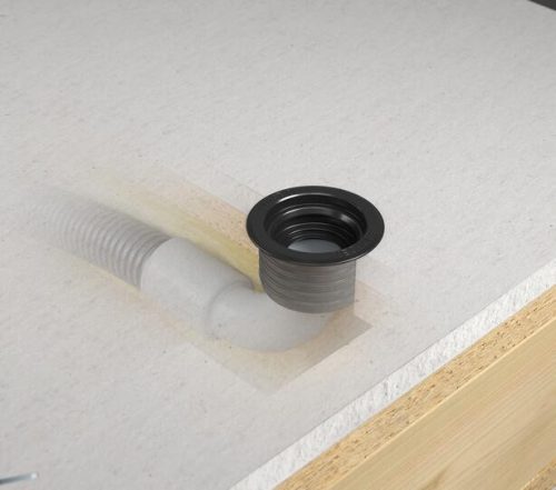 Kaiser 9261-25 Ø 25 mm 90°-os fali és mennyezeti kivezető tömörfa falazatokba