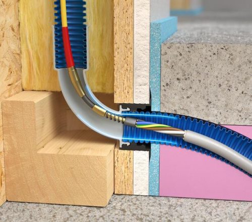 Kaiser 9261-25 Ø 25 mm 90°-os fali és mennyezeti kivezető tömörfa falazatokba