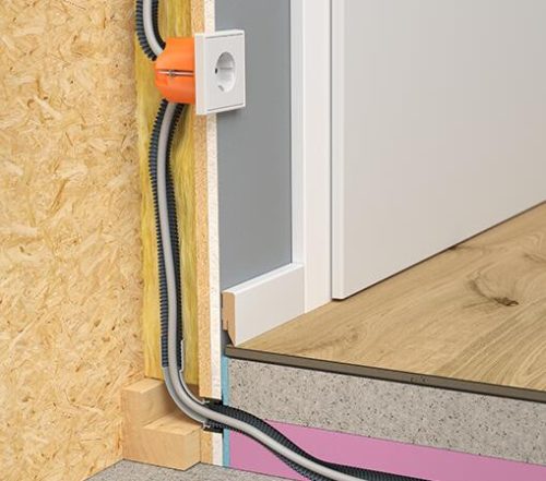 Kaiser 9261-25 Ø 25 mm 90°-os fali és mennyezeti kivezető tömörfa falazatokba