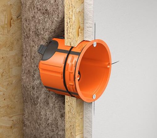 Kaiser 9264-12 1-es kerek ECON® Fix légtömör szerelvénydoboz 10 mm-nél vastagabb tetszőleges falazatokhoz