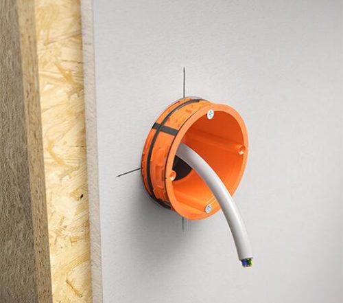 Kaiser 9264-12 1-es kerek ECON® Fix légtömör szerelvénydoboz 10 mm-nél vastagabb tetszőleges falazatokhoz