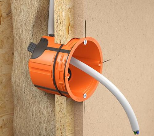 Kaiser 9264-12 1-es kerek ECON® Fix légtömör szerelvénydoboz 10 mm-nél vastagabb tetszőleges falazatokhoz