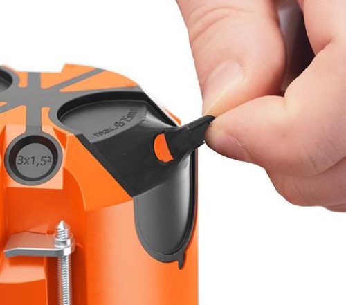 Kaiser 9264-22 1-es kerek ECON légtömör gipszkarton mély szerelvénydoboz csavarral