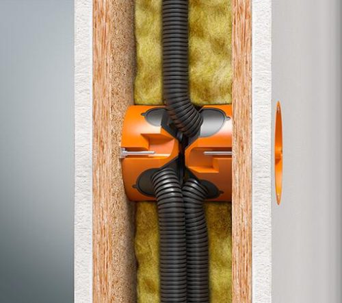 Kaiser 9264-22 1-es kerek ECON légtömör gipszkarton mély szerelvénydoboz csavarral