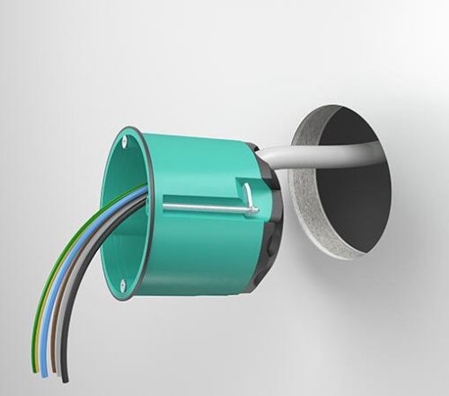 Kaiser 9264-32 Clean Room légtömör üreges falazatba építhető szerelvénydoboz tömítőperemmel tisztaterekbe