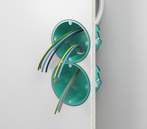 Kaiser 9264-32 Clean Room légtömör üreges falazatba építhető szerelvénydoboz tömítőperemmel tisztaterekbe