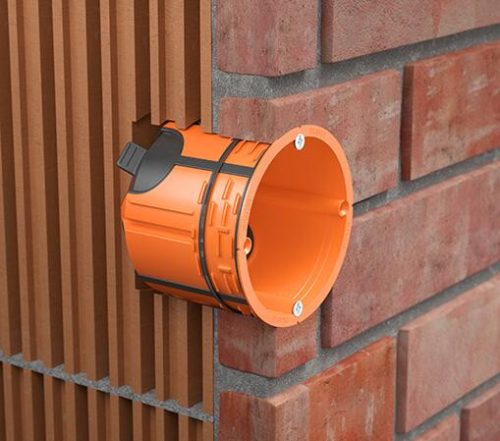 Kaiser 9264-72 1-es kerek ECON® Fix légtömör szerelvénydoboz 10 mm-nél vastagabb tetszőleges falazatokhoz - halogénmentes