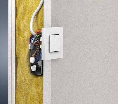 Kaiser 9268-94 1-es kerek ECON Flex légtömör gipszkarton szerelvénydoboz rugalmas gumi zsákkal