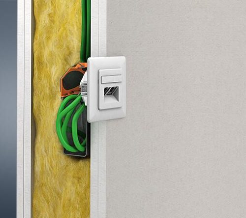 Kaiser 9268-94 1-es kerek ECON Flex légtömör gipszkarton szerelvénydoboz rugalmas gumi zsákkal