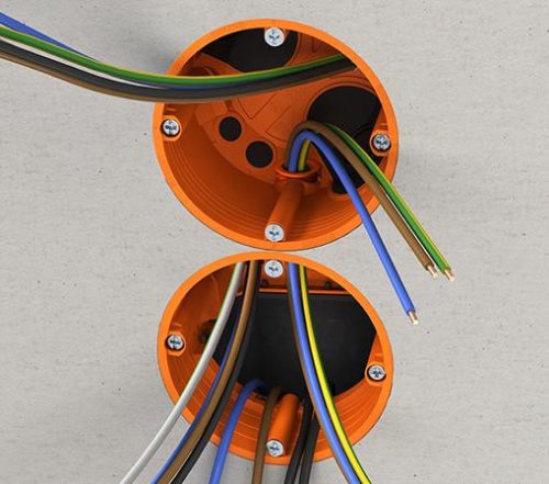 Kaiser 9268-94 1-es kerek ECON Flex légtömör gipszkarton szerelvénydoboz rugalmas gumi zsákkal