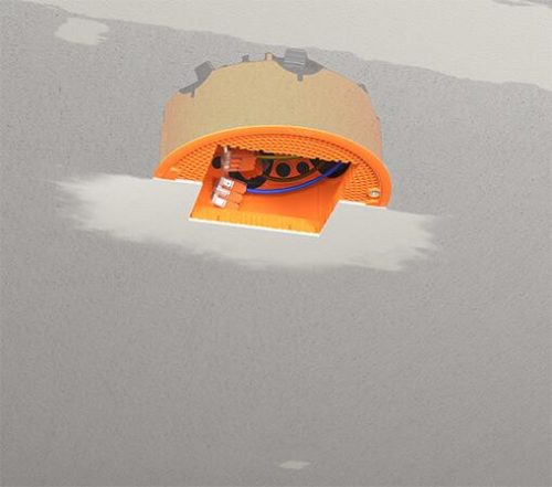 Kaiser 9273-50 O-range ECON® 120-as légtömör beépítődoboz álmennyezetbe univerzális szerelőlappal