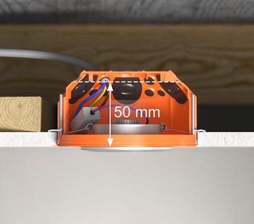 Kaiser 9273-50 O-range ECON® 120-as légtömör beépítődoboz álmennyezetbe univerzális szerelőlappal