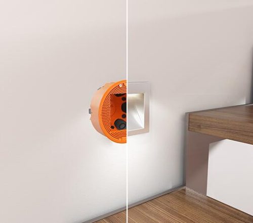 Kaiser 9273-50 O-range ECON® 120-as légtömör beépítődoboz álmennyezetbe univerzális szerelőlappal