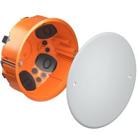   Kaiser 9273-92 120 mm átmérőjű kerek ECON légtömör gipszkarton elágazó doboz / kötődoboz fedéllel és fedélrögzítő csavarral