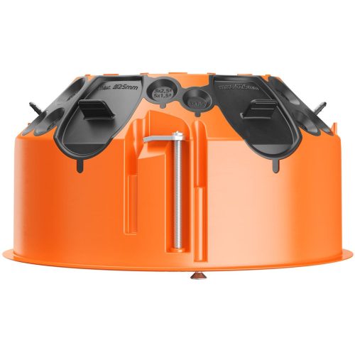 Kaiser 9273-92 120 mm átmérőjű kerek ECON légtömör gipszkarton elágazó doboz / kötődoboz fedéllel és fedélrögzítő csavarral