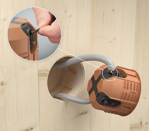 Kaiser 9274-22 1-es kerek légtömör szerelvénydoboz tömörfa falazatokba