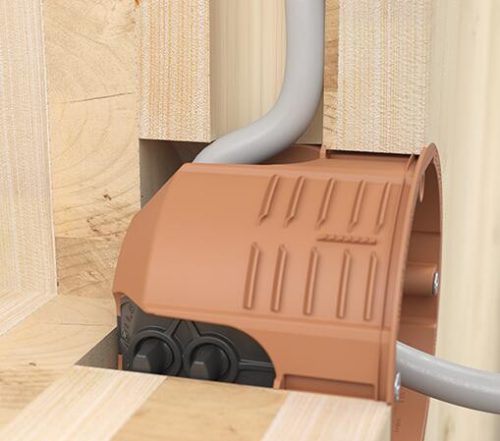 Kaiser 9274-22 1-es kerek légtömör szerelvénydoboz tömörfa falazatokba