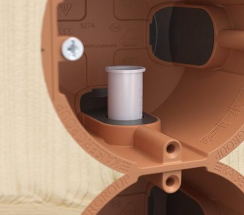 Kaiser 9274-22 1-es kerek légtömör szerelvénydoboz tömörfa falazatokba