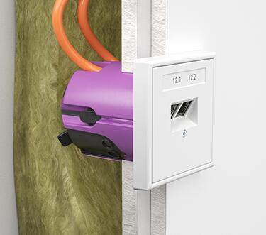 Kaiser 9280-22 1-es kerek ECON légtömör EXTRA mély gipszkarton szerelvénydoboz adatcsatlakozókhoz csavarral