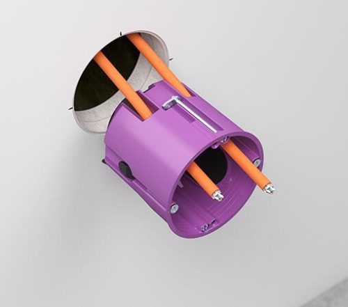 Kaiser 9280-22 1-es kerek ECON légtömör EXTRA mély gipszkarton szerelvénydoboz adatcsatlakozókhoz csavarral