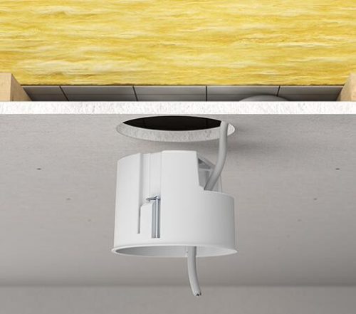 Kaiser 9300-22 ThermoX® nagyméretű LED lámpa beépítő doboz univerzális ásványgyapot előlappal üreges mennyezetbe