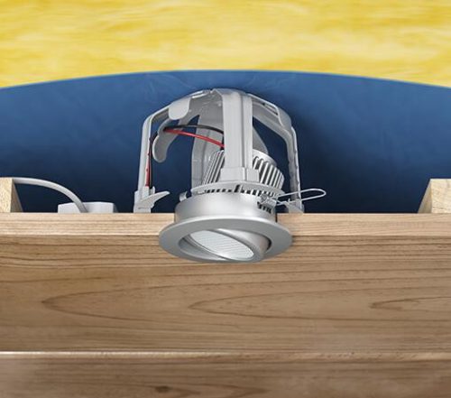 Kaiser 9310-10 SPACER lépcsőzetesen állítható távtartó üreges mennyezetbe LED lámpákhoz