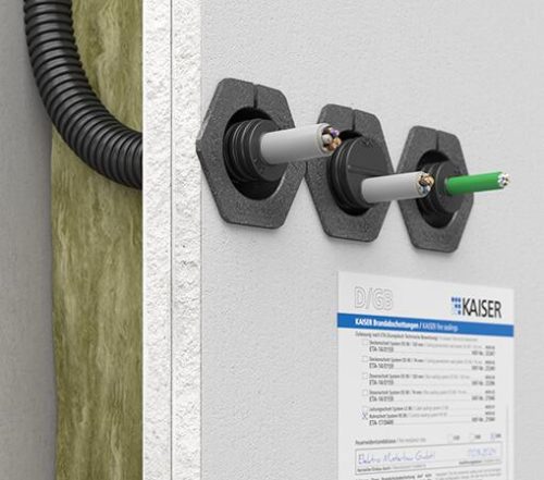 Kaiser 9459-02 RS 90 tűzvédelmi védőcső és kábel átvezető válaszfalakhoz