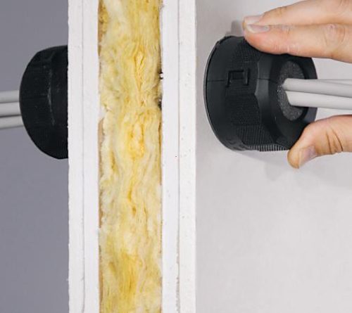 Kaiser 9459-03 DS 90 / 74 mm tűzvédelmi védőcső- és kábelköteg átvezető válaszfalakhoz