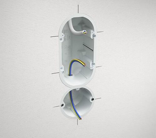 Kaiser 9462-94 HWD 90 ELEKTRONIK dupla tűzvédelmi gipszkarton szerelvénydoboz csavarral