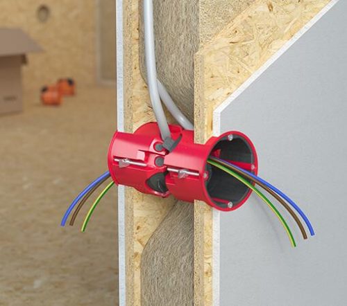 Kaiser 9463-03 HWD 68+ 1-es kerek tűzvédelmi gipszkarton szerelvénydoboz csavarral