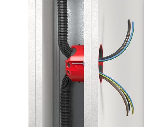 Kaiser 9463-03 HWD 68+ 1-es kerek tűzvédelmi gipszkarton szerelvénydoboz csavarral