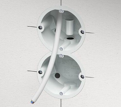 Kaiser 9464-01 HWD 90 mélyített 1-es kerek tűzvédelmi gipszkarton szerelvénydoboz csavarral