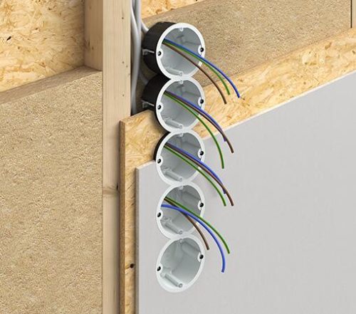 Kaiser 9464-01 HWD 90 mélyített 1-es kerek tűzvédelmi gipszkarton szerelvénydoboz csavarral