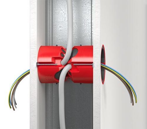 Kaiser 9464-03 HWD 68+ 1-es kerek tűzvédelmi gipszkarton szerelvénydoboz csavarral