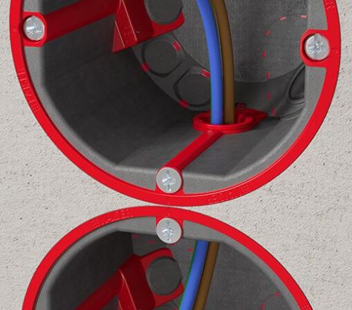 Kaiser 9464-03 HWD 68+ 1-es kerek tűzvédelmi gipszkarton szerelvénydoboz csavarral
