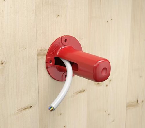 Kaiser 9464-05 PROTECT® 1-es kerek tűzvédelmi szerelvénydoboz csavarral tömörfába rögzítő lamellákkal