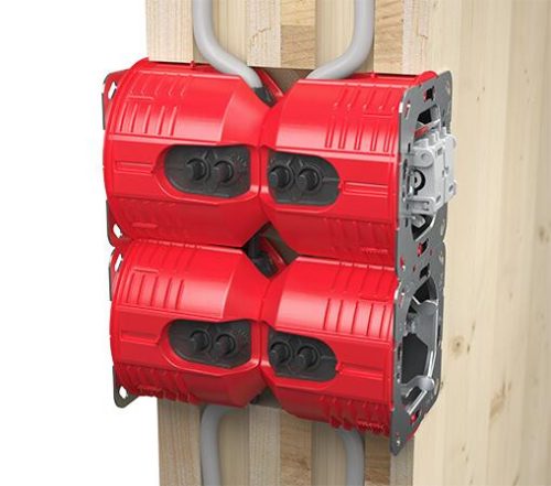 Kaiser 9464-05 PROTECT® 1-es kerek tűzvédelmi szerelvénydoboz csavarral tömörfába rögzítő lamellákkal